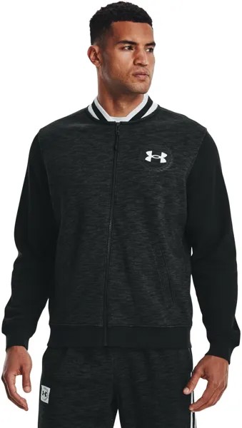 Бомбер мужской Under Armour Ua Essential Heritage Flc Fz черный LG