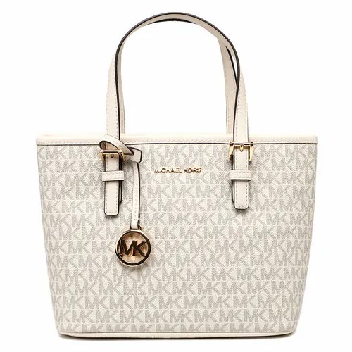 Сумка шоппер MICHAEL KORS, фактура тиснение, белый
