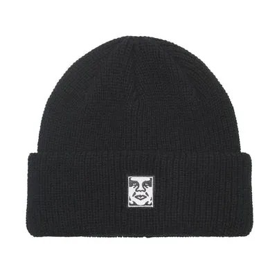 Шапка OBEY Mid Icon Patch Cuff Beanie Black 2023