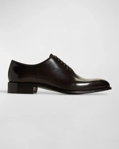 Мужские оксфорды из полированной кожи Claydon TOM FORD, цвет Ebony