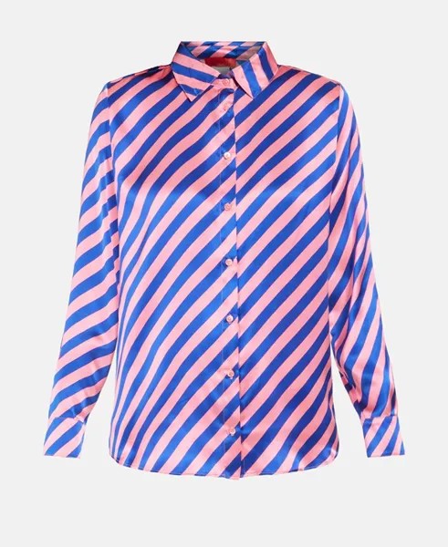 Шелковая блузка-рубашка Max & Co., фуксия