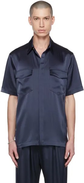 Темно-синяя рубашка Faber Nanushka