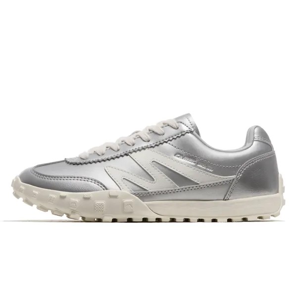 Кроссовки CAMEL Skateboarding Shoes Women's Low-top Silver/Ivory White, серебряный