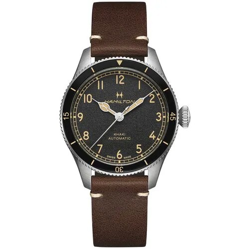 Наручные часы Hamilton Khaki Aviation H76205530, коричневый, черный