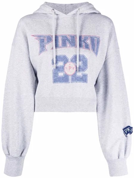 PINKO укороченное худи с логотипом