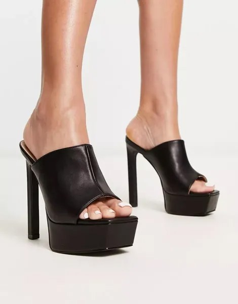 RAID – Jovelyn – туфли-мюли черного цвета с подошвой на платформе и каблуком