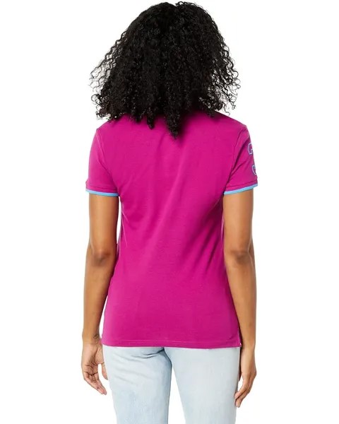 Поло U.S. POLO ASSN. Multi-Tonal Medium Pony Pique Polo Shirt, цвет Hillsdale Fuchsia