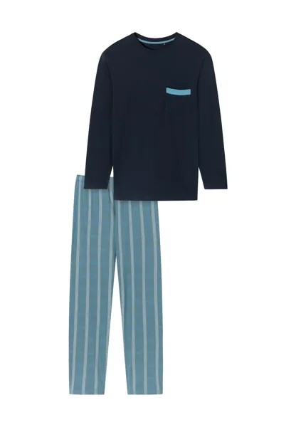 Мужская пижама Comfort Nightwear с накладным нагрудным карманом SCHIESSER, цвет Admiral