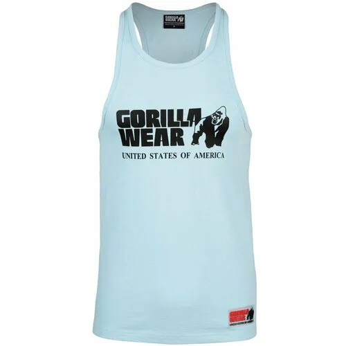 Майка Gorilla Wear, силуэт прямой, размер XXL, голубой