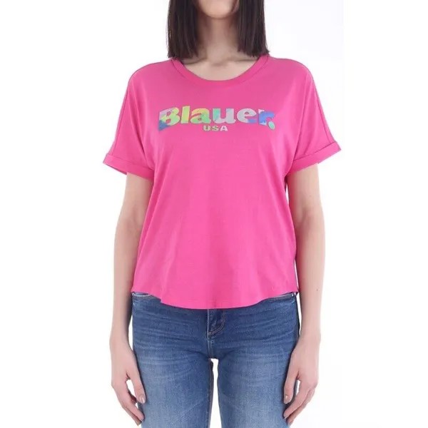 Женская футболка Blauer BLDH02243 Blauer USA Розовый Пурпурный Хлопок