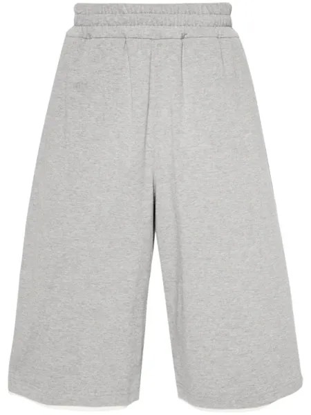 Jil Sander многослойные шорты по колено, серый