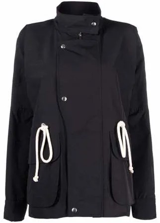 Plan C high-neck drawstring detail jacket