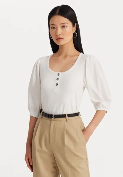 Блузка с длинными рукавами CAITLEY Lauren Ralph Lauren, белый