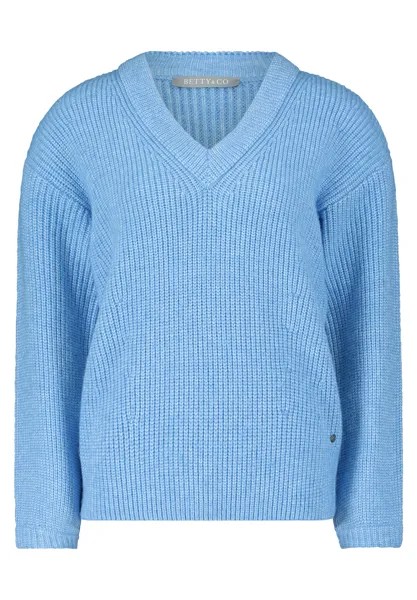 Свитер BETTY & CO Strick mit V Ausschnitt, цвет Blue Melange