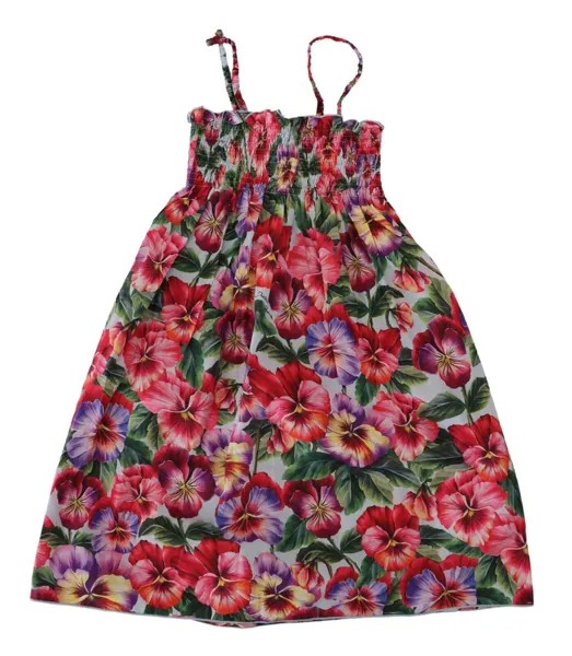 Детское платье Dolce - Gabbana, разноцветное хлопковое платье с цветочным принтом. Тег 10 лет 340$