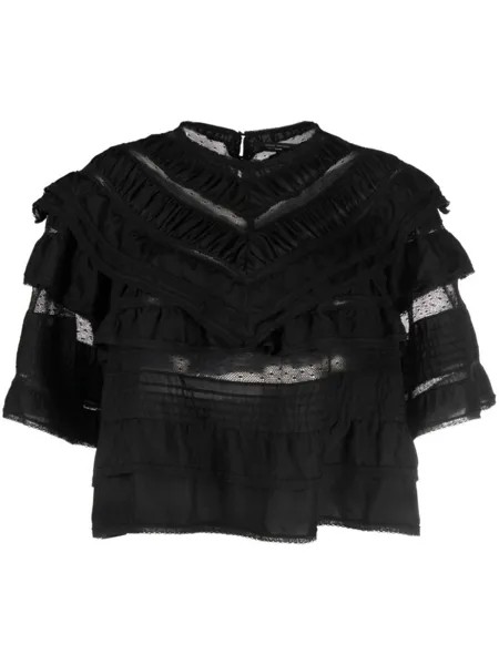 ISABEL MARANT укороченный ярусный топ Cielo, черный