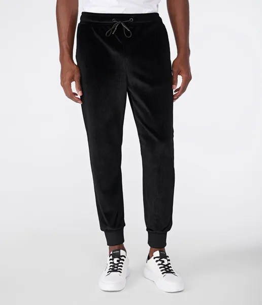 Спортивные брюки из бархата Karl Lagerfeld, черный