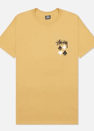 Мужская футболка Stussy Full Deck 2, цвет коричневый, размер XS