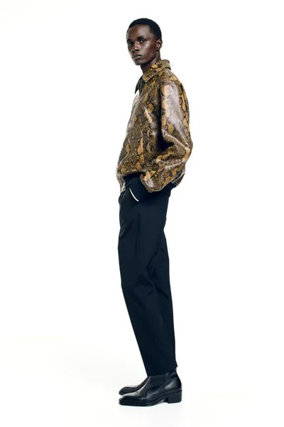 Куртка slim fit с покрытием H&M, коричневый