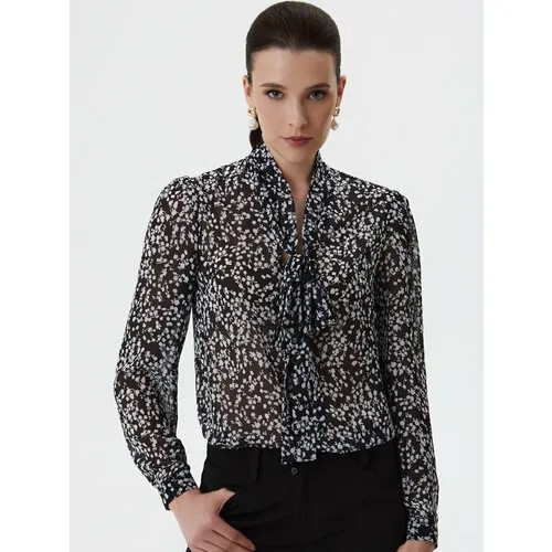 Блуза Арт-Деко, размер 42, черный