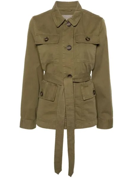 Barbour куртка Tilly в стиле милитари с поясом, зеленый