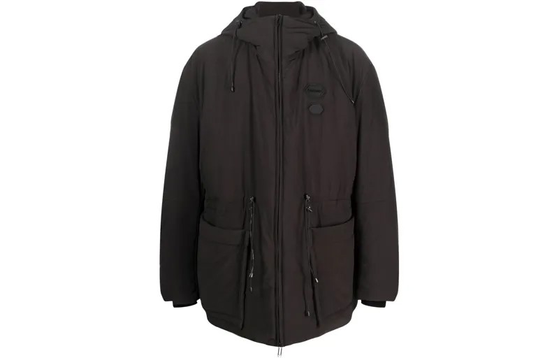 Утепленная куртка с логотипом Off-White, коричневый