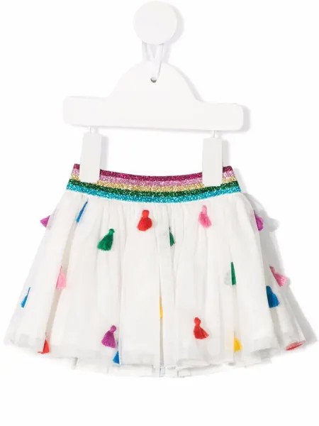 Stella McCartney Kids юбка из тюля с вышивкой
