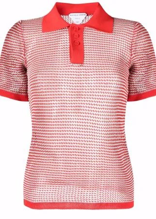 Bottega Veneta сетчатая рубашка поло