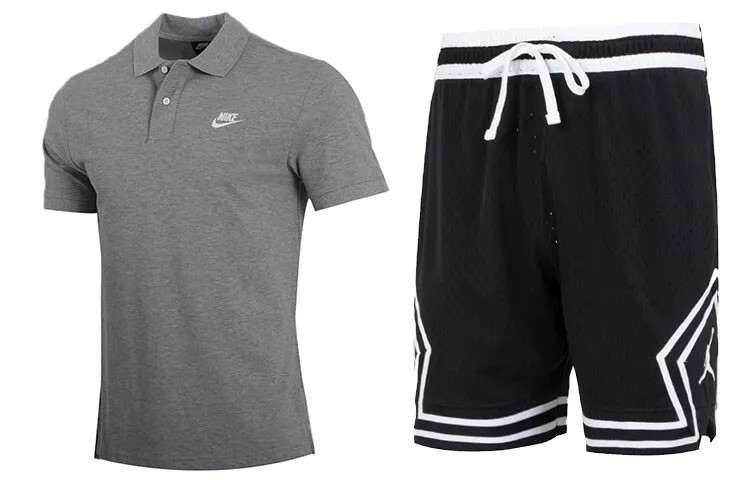 Повседневная спортивная мужская серая куртка и черные брюки Nike, черный
