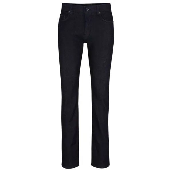 Джинсы узкого кроя из синего денима класса люкс и комфорта. BOSS, цвет Dark Blue