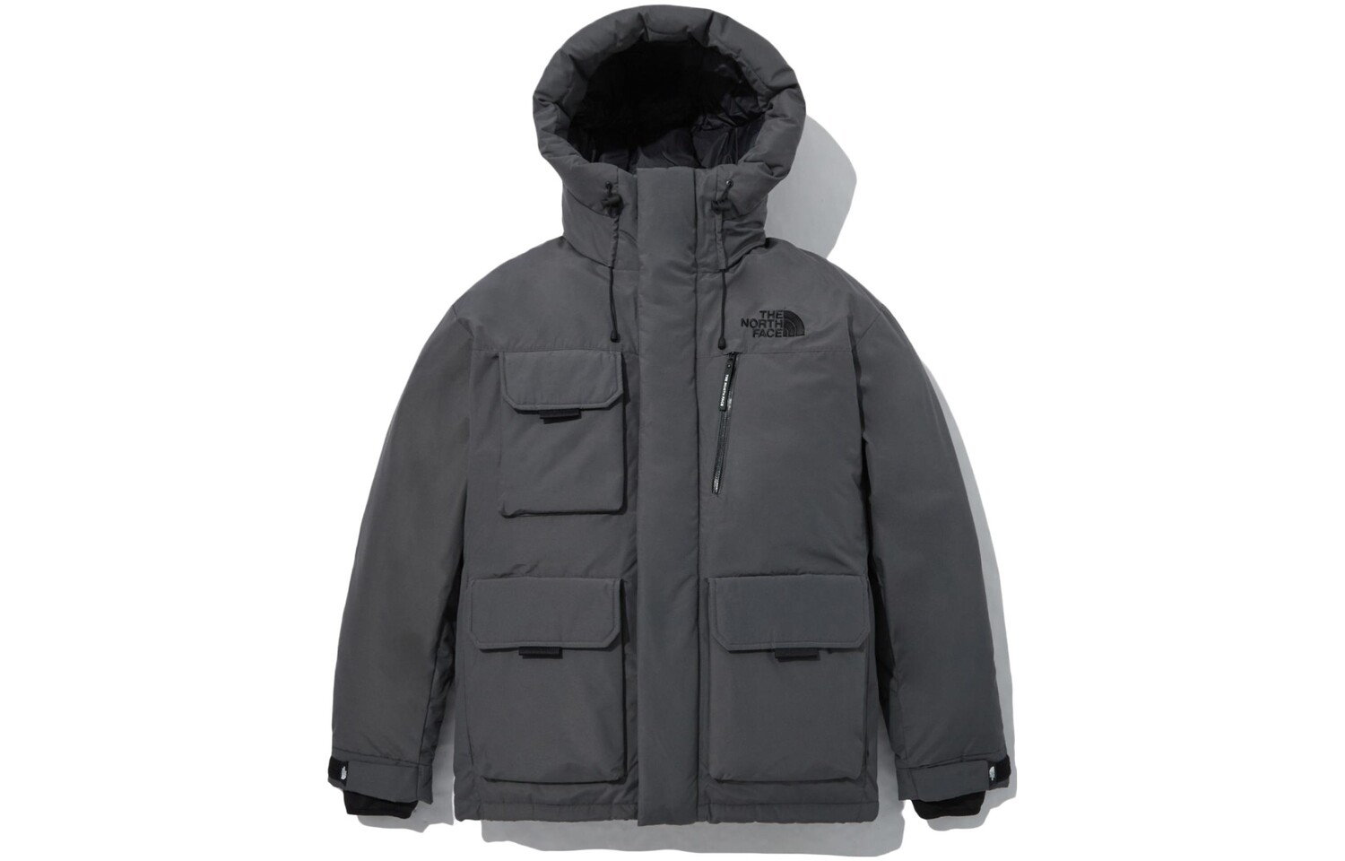 Пуховик мужской угольно-серый The North Face, серый