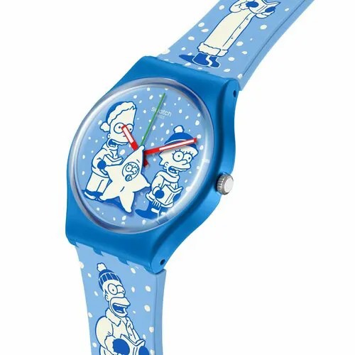 Наручные часы swatch SO28Z126, голубой