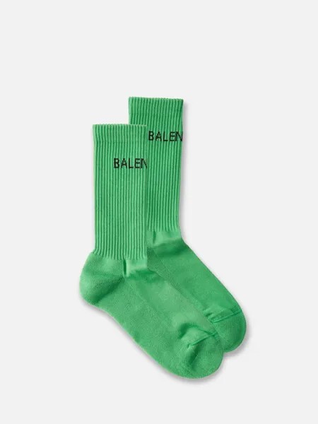 Шерстяные носки с логотипом Balenciaga, зеленый