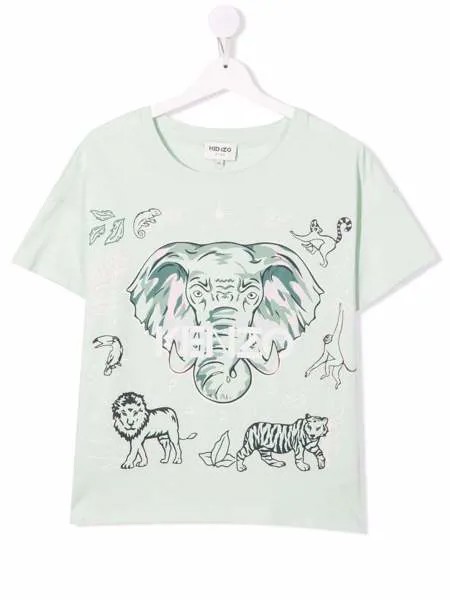 Kenzo Kids футболка из органического хлопка с логотипом