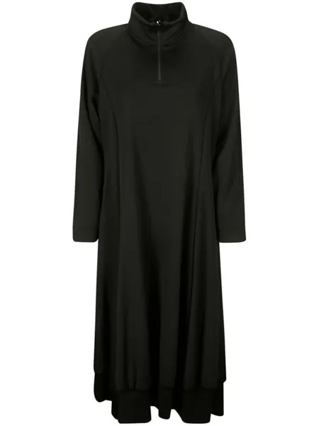 Yohji Yamamoto платье с высоким воротом, черный