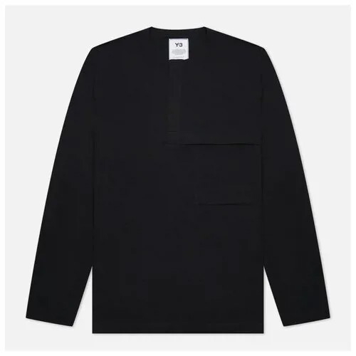 Мужской лонгслив Y-3 Classic Henley чёрный, Размер XS