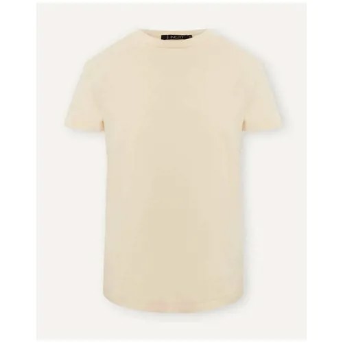 Бежевая футболка из хлопка INCITY, цвет светло-бежевый, размер XS
