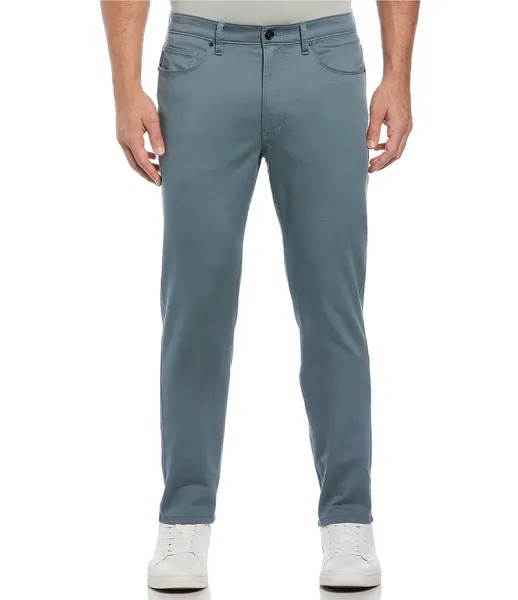 Узкие эластичные брюки с 5 карманами Perry Ellis, зеленый