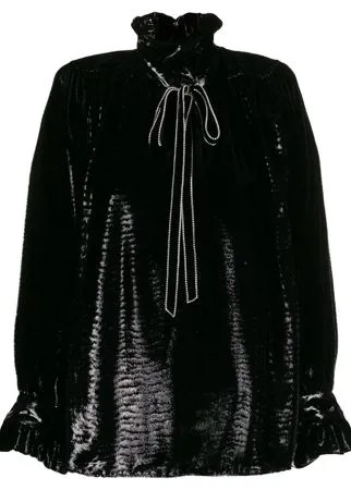 Saint Laurent блузка с кристаллами