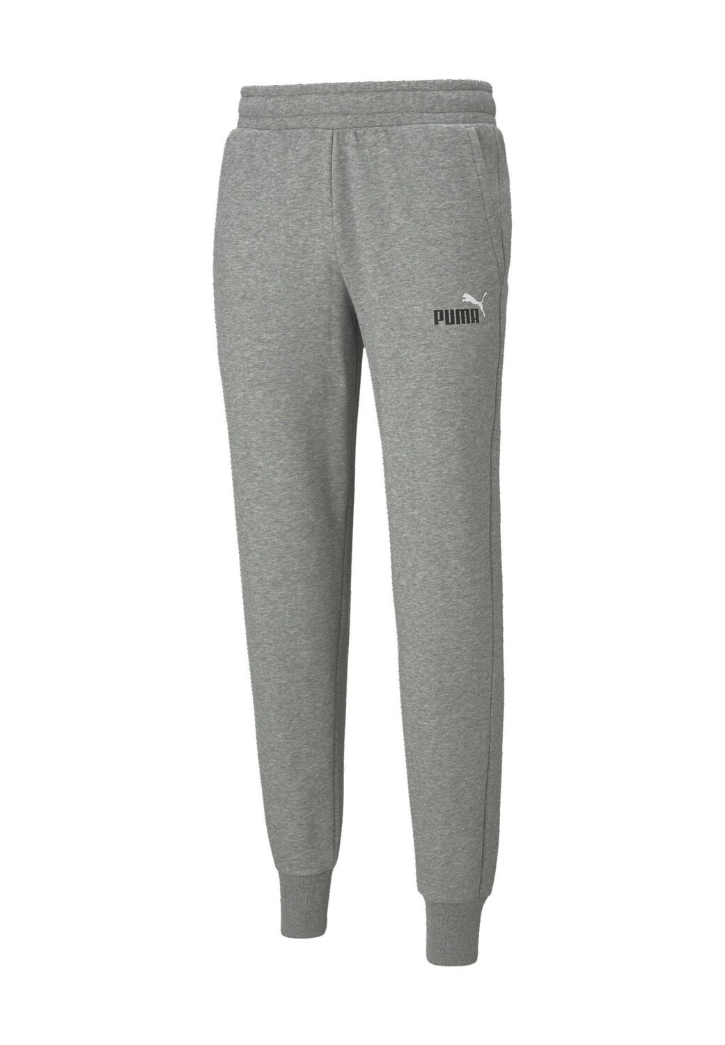 Спортивные брюки Essentials +, резиновый принт с логотипом, мужские PUMA, цвет Medium Gray Heathe