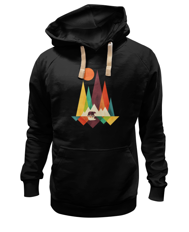 Худи Printio Горный медведь черное 3XL
