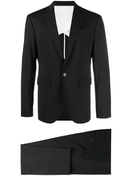 Dsquared2 костюм из смесовой шерсти с однобортным пиджаком, черный