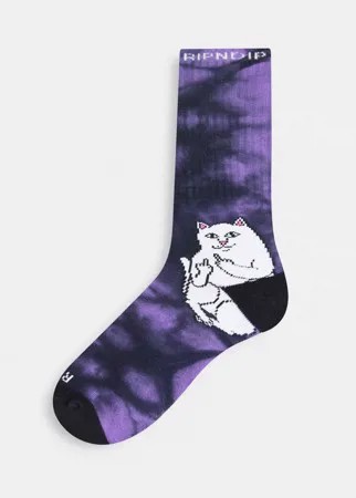 Фиолетовые носки с принтом тай-дай и Lord Nermal RIPNDIP Lord Nermal-Фиолетовый цвет