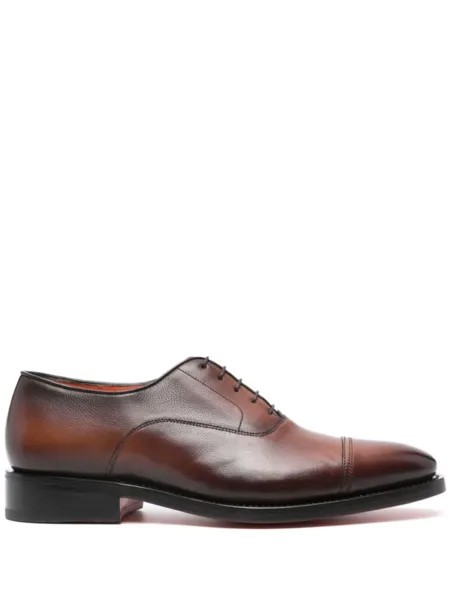 Santoni кожаные оксфорды, коричневый