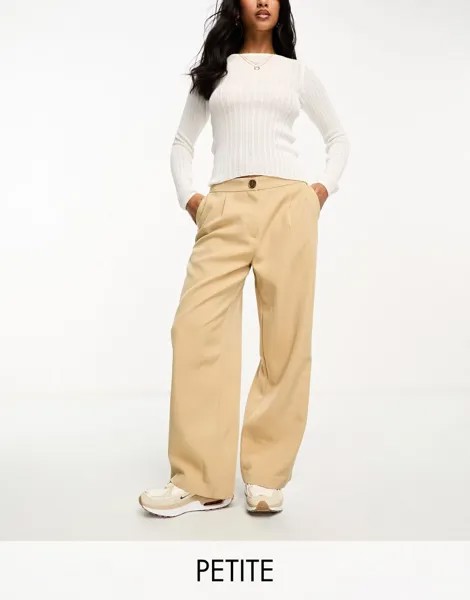 Широкие брюки прямого кроя Miss Selfridge Petite - STONE