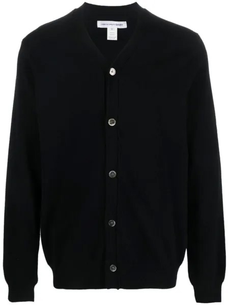 Comme Des Garçons Shirt шерстяной кардиган с V-образным вырезом, черный