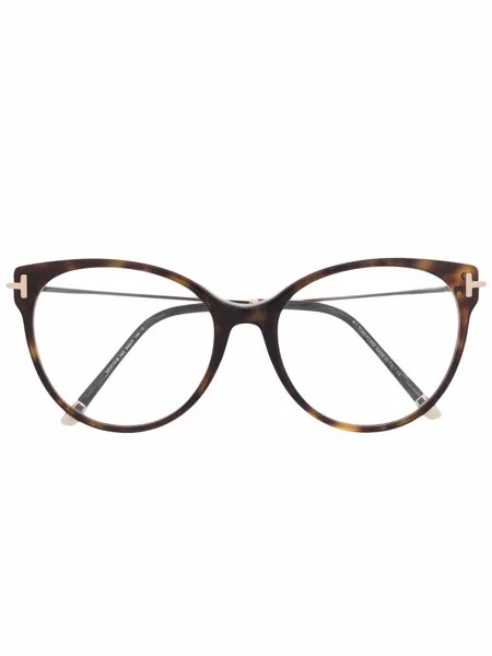 TOM FORD Eyewear массивные очки черепаховой расцветки