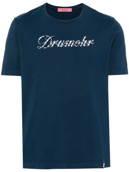 Drumohr футболка с логотипом, синий