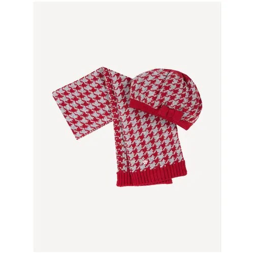 Шапка с шарфом CHICCO вязаные, красный 04738, размер 002