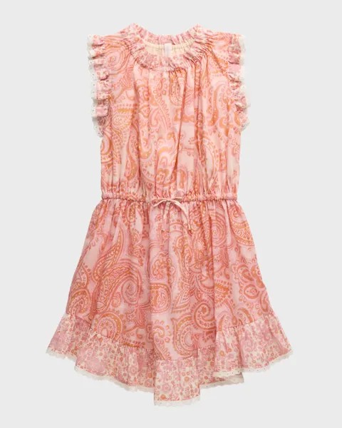 Платье для девочек с принтом Ottie Paisley, размеры 1–12 Zimmermann, цвет Pink Paisley